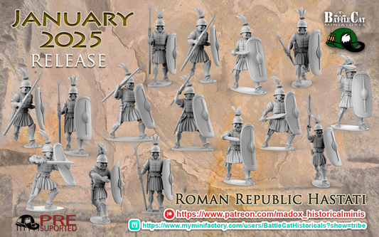 Republican Roman Hastati | Battlecat 28mm Historical Wargaming Miniatures Role Playing Miniatures
