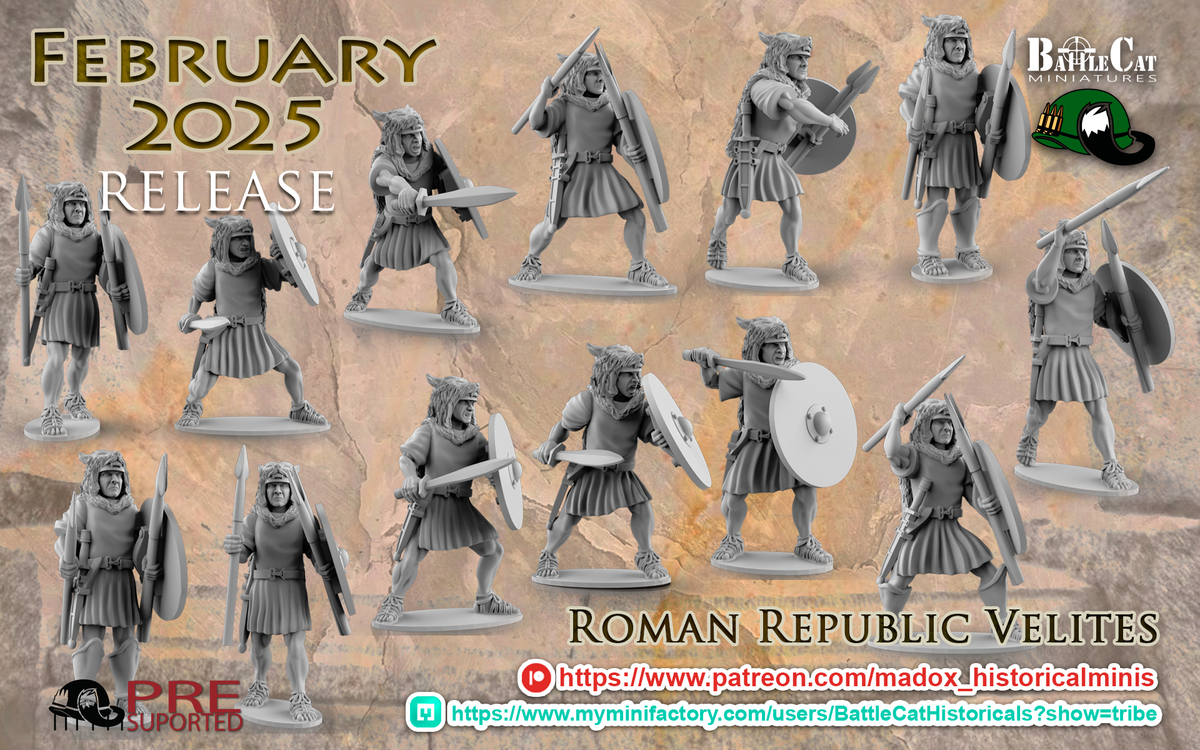 Roman Veles Republican Roman Velites | Battlecat 28mm Historical Wargaming Miniatu ...