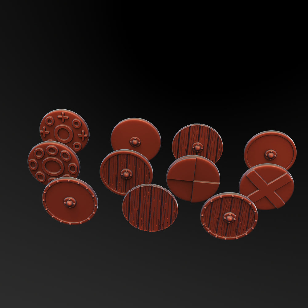 Medieval Shields Pack - Round | 3DBreed 15mm Wargaming Miniatures