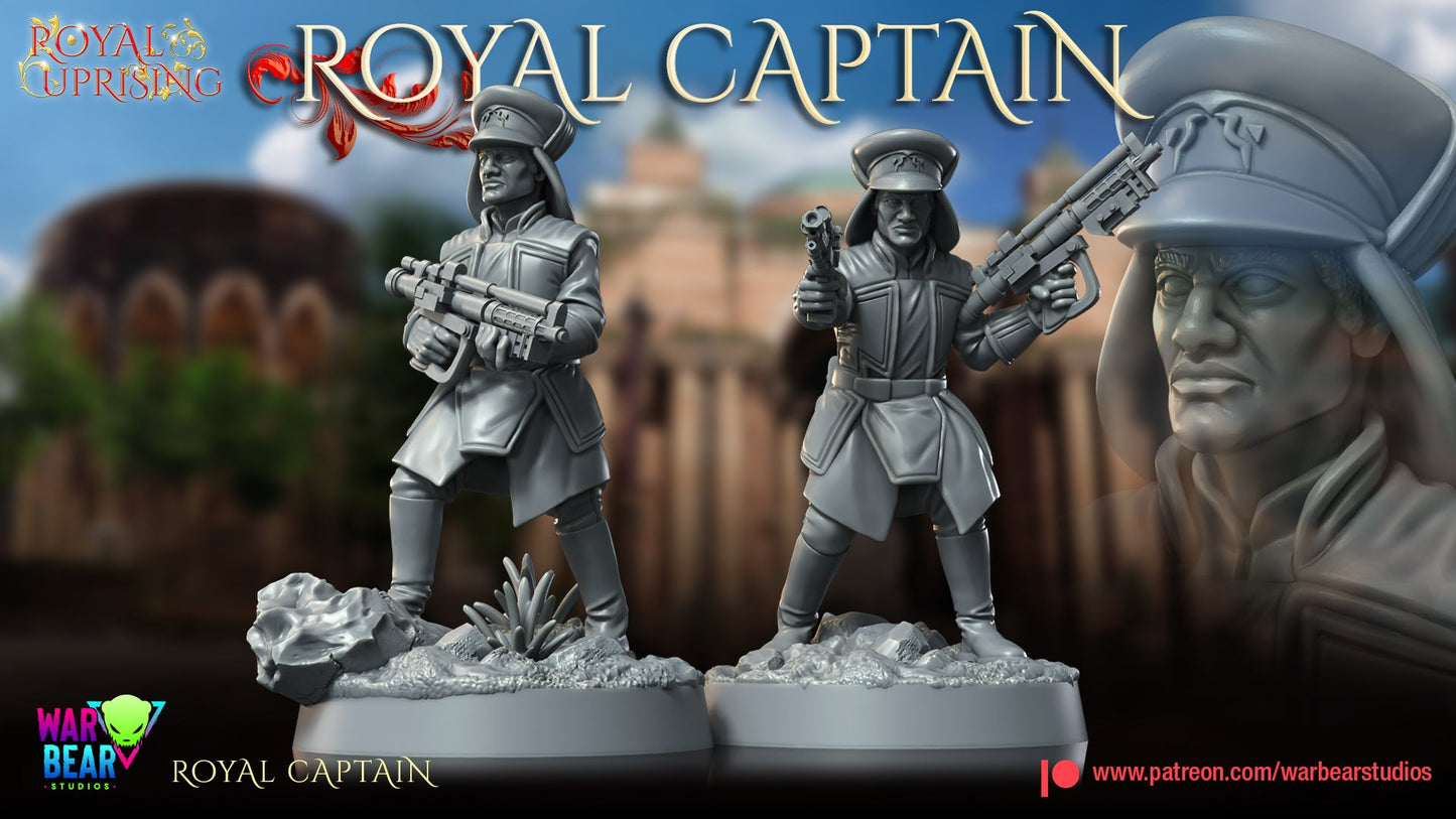 Royal Uprising Royal Captain | Warbear Studios 28mm SciFi Wargaming Miniatures Role Playing Miniatures