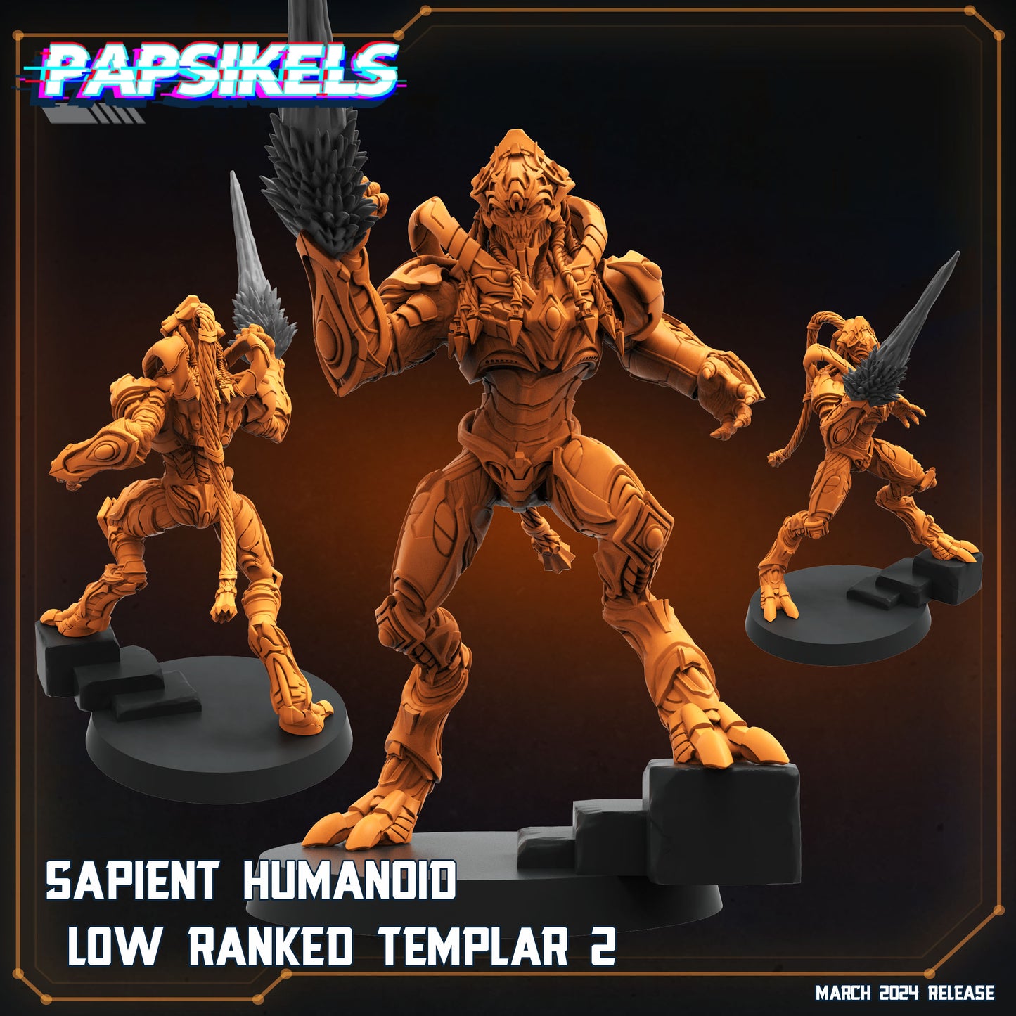 Sapients Zealous Templars | Papsikels 32mm Sci Fi Miniatures