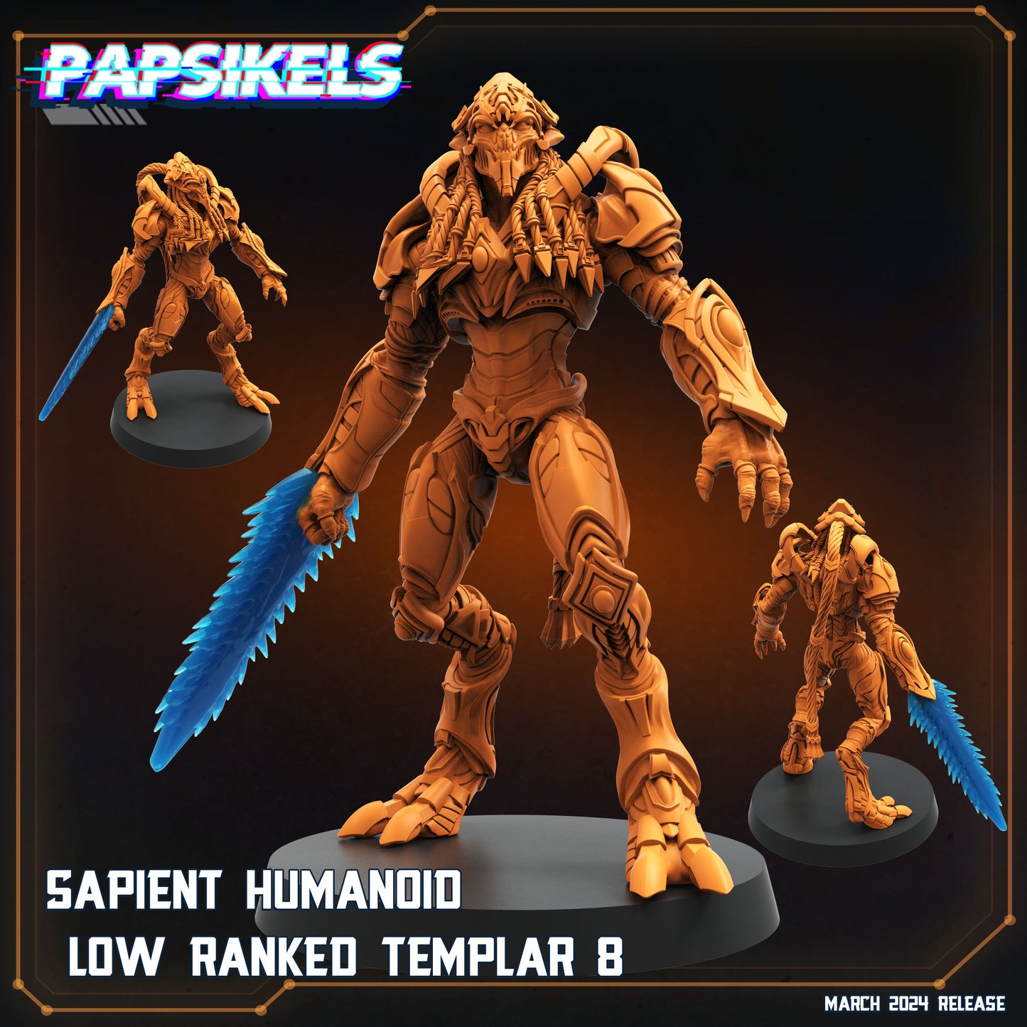 Sapients Zealous Templars | Papsikels 32mm Sci Fi Miniatures