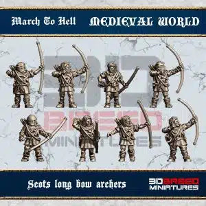 Medieval Scots Longbows | 3DBreed 15mm Wargaming Miniatures Role Playing Miniatures