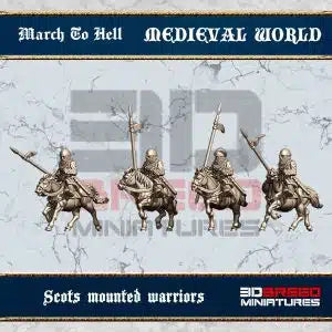 Medieval Scots Mounted Warriors | 3DBreed 15mm Wargaming Miniatures Role Playing Miniatures