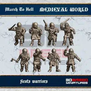 Medieval Scots Warriors | 3DBreed 15mm Wargaming Miniatures Role Playing Miniatures