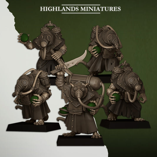 Vermin Poison Carriers | Highlands Miniatures 28/32mm Fantasy Wargaming Miniatures Role Playing Miniatures