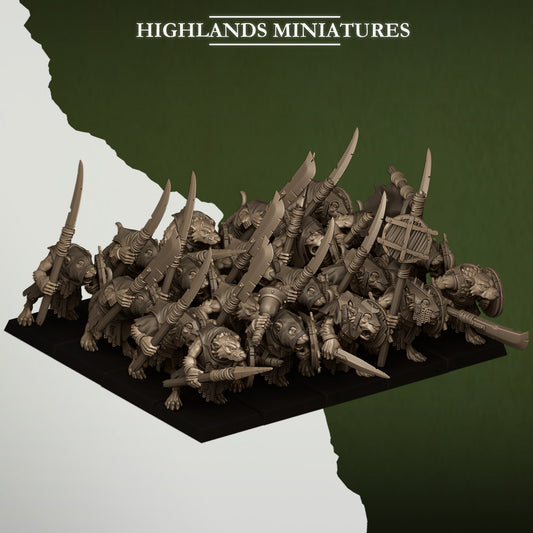 Vermin Sewer Rats | Highlands Miniatures 28/32mm Fantasy Wargaming Miniatures Role Playing Miniatures