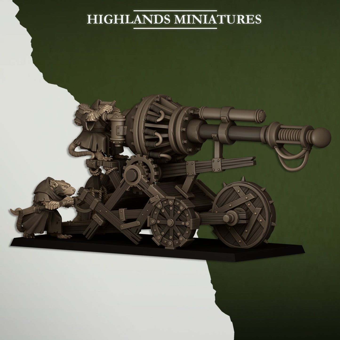 Vermin Cannon | Highlands Miniatures 28/32mm Fantasy Wargaming Miniatures Role Playing Miniatures