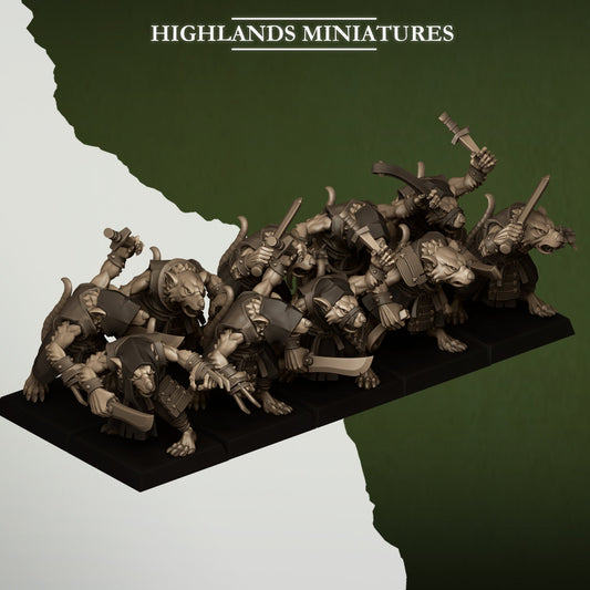 Vermin Thugs | Highlands Miniatures 28/32mm Fantasy Wargaming Miniatures Role Playing Miniatures