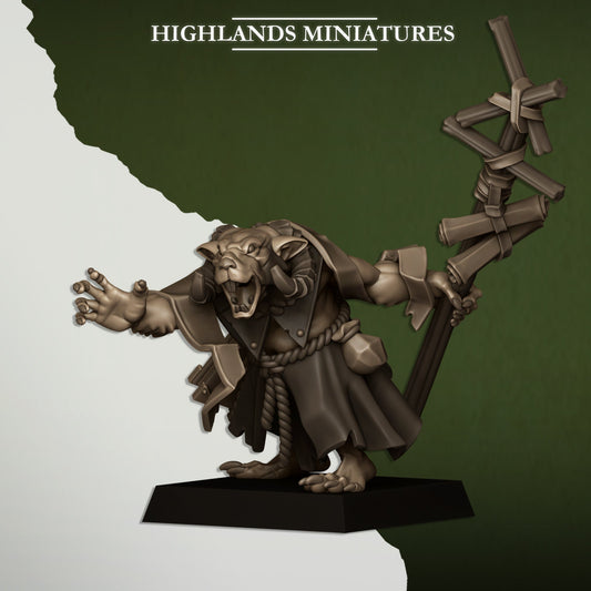 Vermin Warlock Highlands Miniatures 28/32mm Fantasy Wargaming Miniatures Role Playing Miniatures