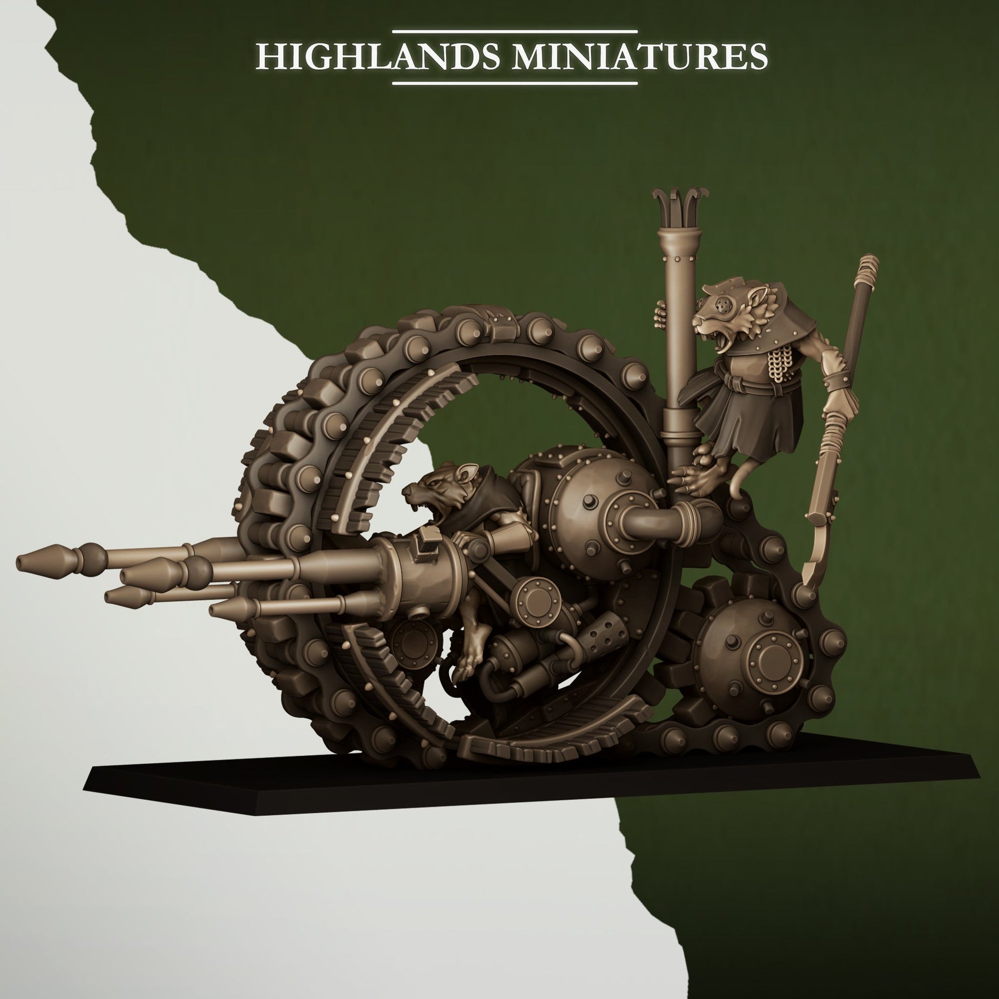 Vermin Wheeled Engine | Highlands Miniatures 28/32mm Fantasy Wargaming Miniatures Role Playing Miniatures