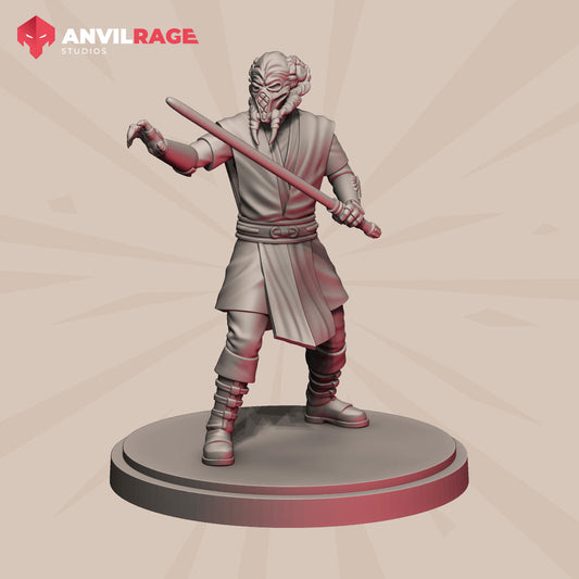 Alien General | Anvilrage Galactic SciFi Miniatures Shatter Scale Role Playing Miniatures