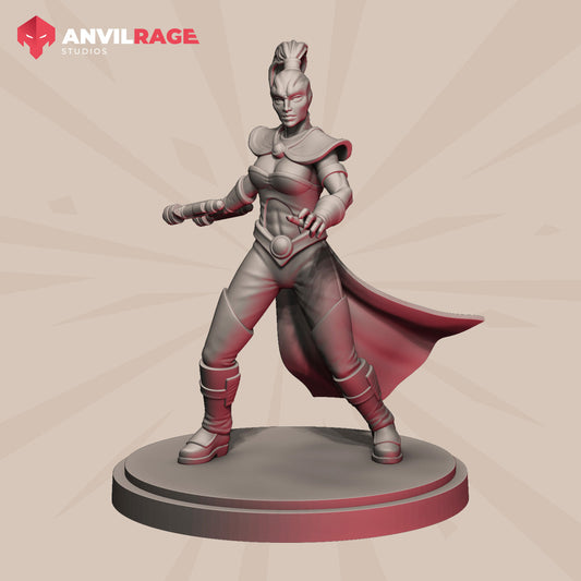 Dark Sun Dame | Anvilrage Galactic SciFi Miniatures Shatter Scale Role Playing Miniatures