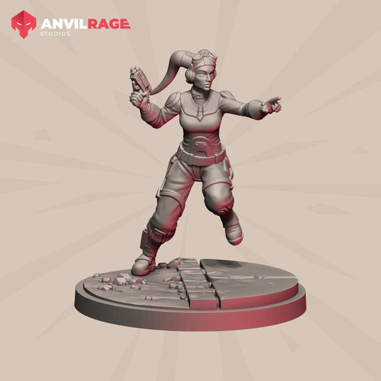 Rebellious Pilot | Anvilrage Galactic SciFi Miniatures Shatter Scale Role Playing Miniatures