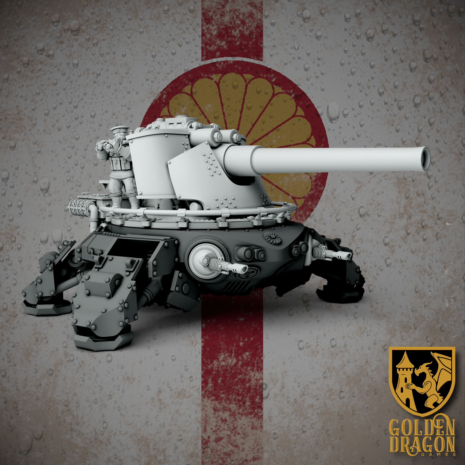 Empire of Japan Type 97 Heike Naval Gun Upgrade | Golden Dragon Games Weird WW2 Role Playing Miniatures