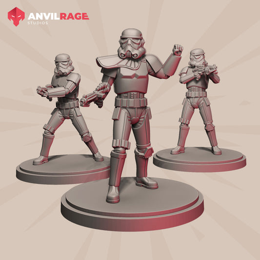 Empire Stormsoldiers | Anvilrage Galactic SciFi Miniatures Shatter Scale Role Playing Miniatures