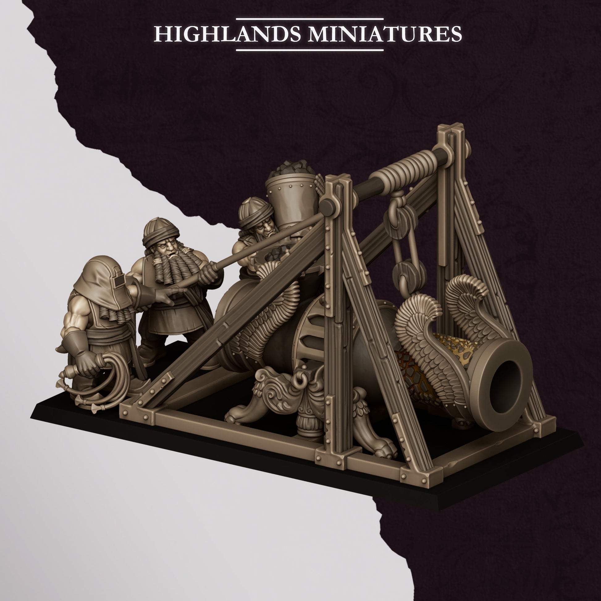 Sons of Marduk Cannon | Highlands Miniatures 28/32mm Fantasy Wargaming Miniatures Role Playing Miniatures