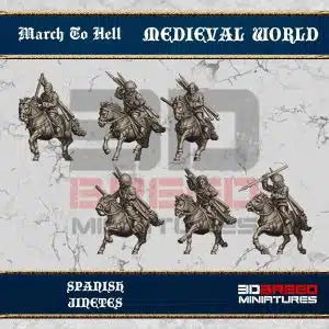 Medieval Spanish Jinetes | 3DBreed 15mm Wargaming Miniatures Role Playing Miniatures