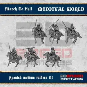 Medieval Spanish Raiders | 3DBreed 15mm Wargaming Miniatures Role Playing Miniatures