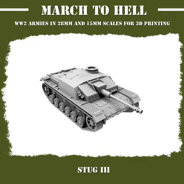 WW2 GERMAN ARMY (WEHRMACHT) STUG 3 | 3DBreed 15mm Wargaming Miniatures