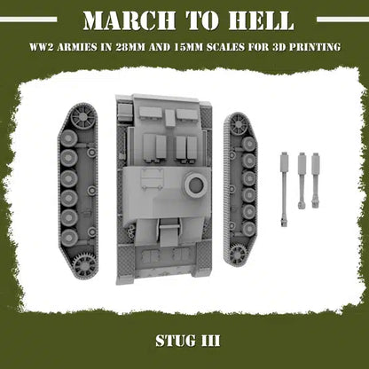 WW2 GERMAN ARMY (WEHRMACHT) STUG 3 | 3DBreed 15mm Wargaming Miniatures
