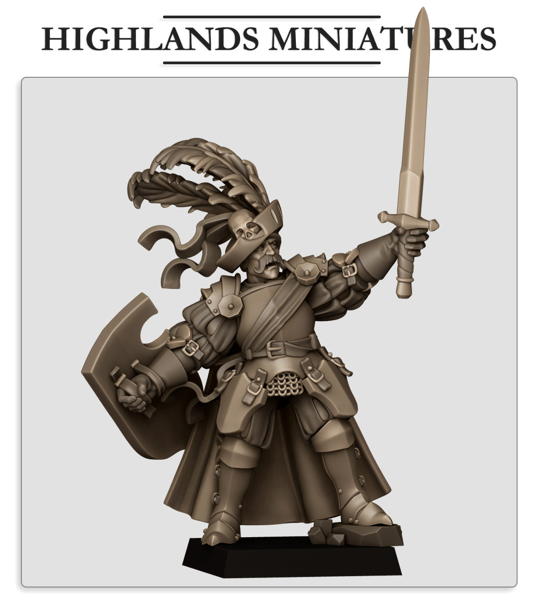Sunland General on Foot | Highlands Miniatures 28/32mm Fantasy Wargaming Miniatures Role Playing Miniatures
