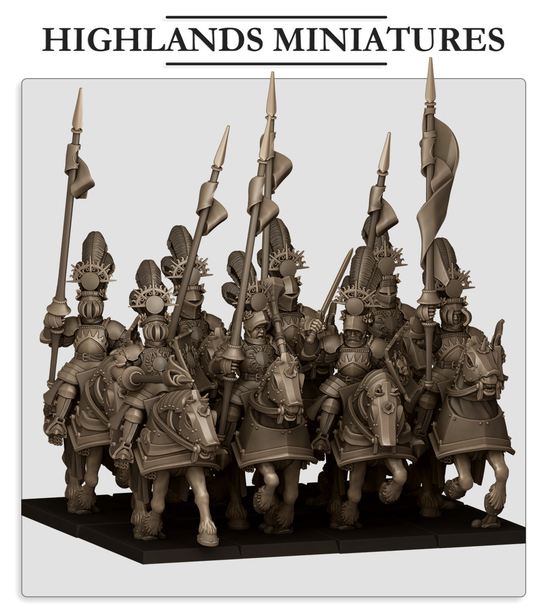 Sunland Golden Flame Knights | Highlands Miniatures 28/32mm Fantasy Wargaming Miniatures Role Playing Miniatures
