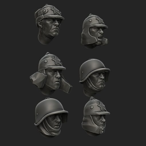 Soviet Winter War Heads Pack | Propylene Foliescu 28mm WW2 Wargaming Miniatures Role Playing Miniatures