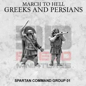 Spartan Command 1 | 3DBreed 15mm Wargaming Miniatures Role Playing Miniatures