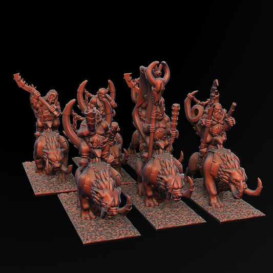 Ogre Tribes Sabretusk Riders | Greenskin Miniatures 10Mm Fantasy Wargaming Role Playing