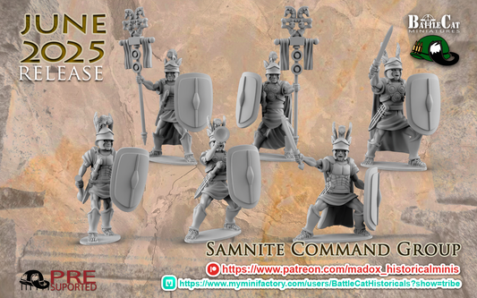 Samnite Command Group | Battlecat 28mm Historical Wargaming Miniatures Role Playing Miniatures