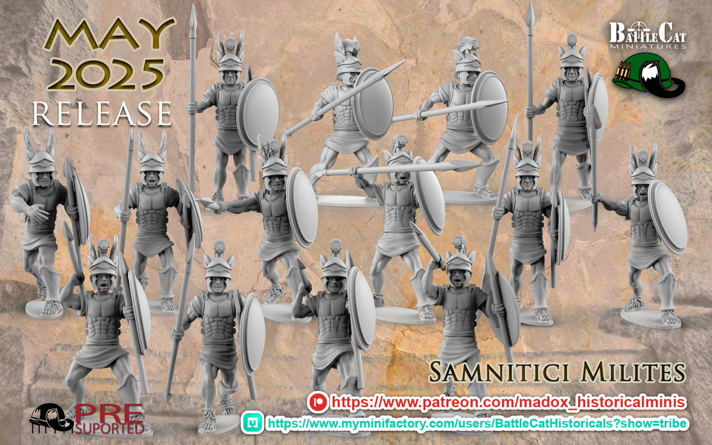 Samnite Milites | Battlecat 28mm Historical Wargaming Miniatures Role Playing Miniatures
