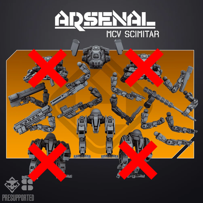 ARSENAL MCV: Scimitar | Skullforge Studios 32mm Wargaming Miniatures Build Kit Role Playing Miniatures