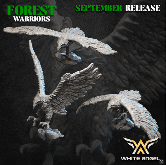 Forest Elves Ancestral Eagles| White Angel 28/32mm Fantasy Wargaming Miniatures Role Playing Miniatures