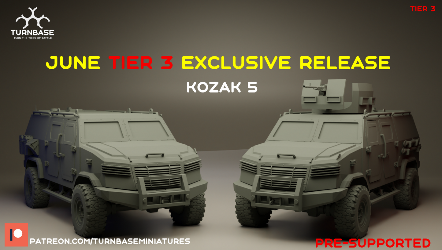 Kozak 5 Armored Vehicle | Turnbase Modern Military Wargaming Miniatures Role Playing Miniatures
