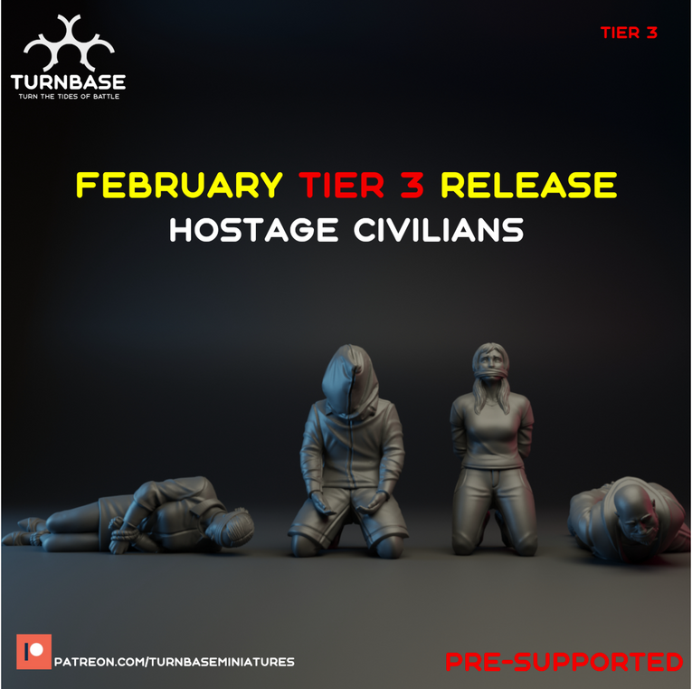 Civilian Hostages | Turnbase Modern Military Wargaming Miniatures