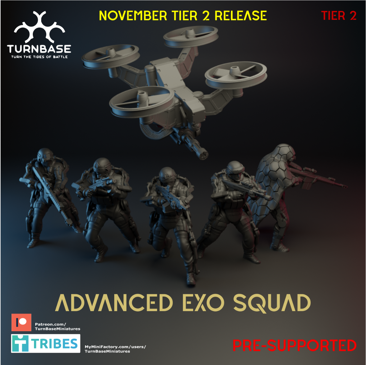 Advanced Exo Suit Squad | Turnbase Modern Military Wargaming Miniatures Role Playing Miniatures