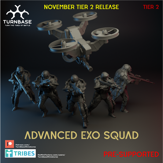 Advanced Exo Suit Squad | Turnbase Modern Military Wargaming Miniatures Role Playing Miniatures