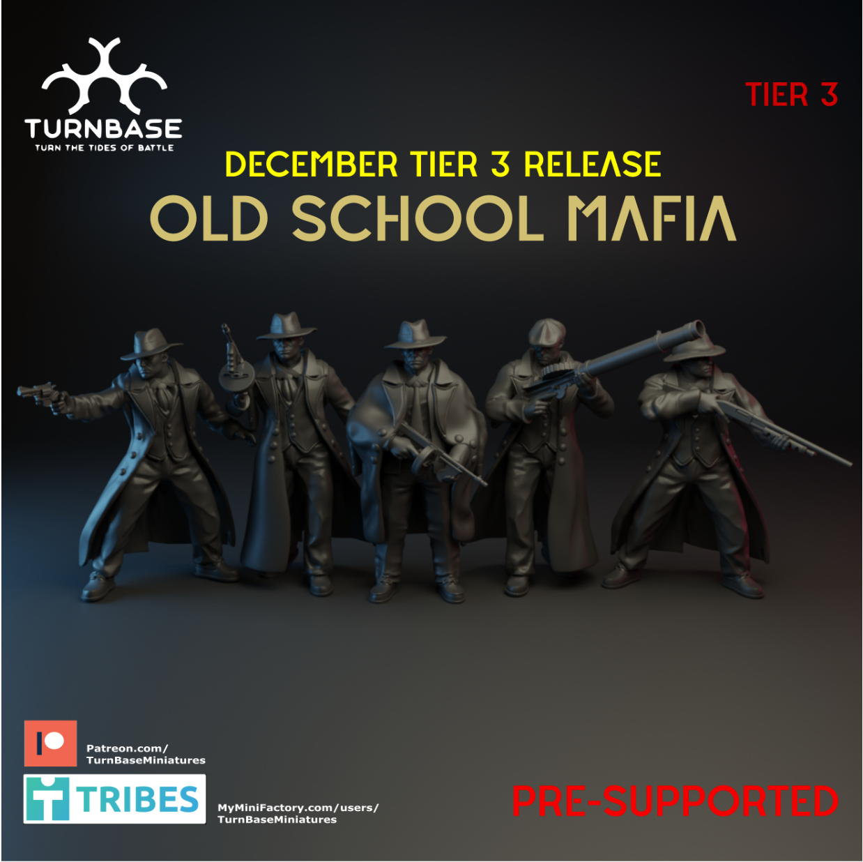 Old School Mafia Gang | Turnbase Modern Military Wargaming Miniatures Role Playing Miniatures