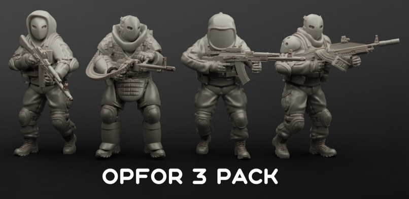 OPFOR Pack 3 | Turnbase Modern Military Wargaming Miniatures Role Playing Miniatures