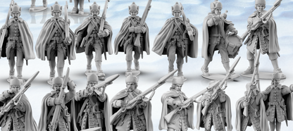 GNW Swedish Infantry with Coats | Battlecat 28mm Historical Wargaming Miniatures Infantry Role Playing Miniatures