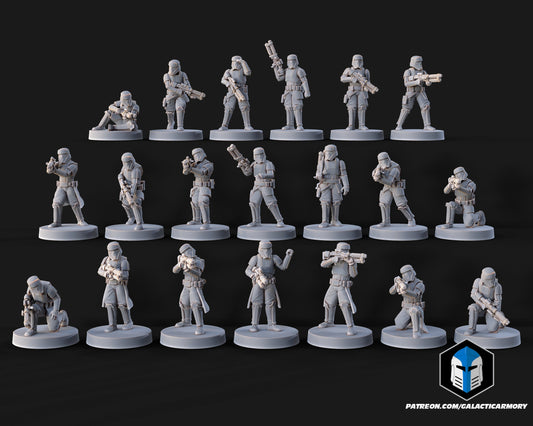 Regime Beach Troopers |Galactic Armory 32mm SCI-FI Wargaming Miniatures Role Playing Miniatures