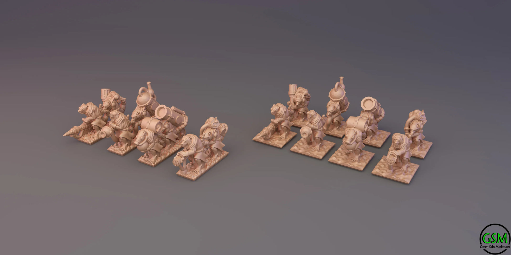 Ratmen Weapons Teams | Greenskin Miniatures 10mm Fantasy Wargaming Miniatures Role Playing Miniatures