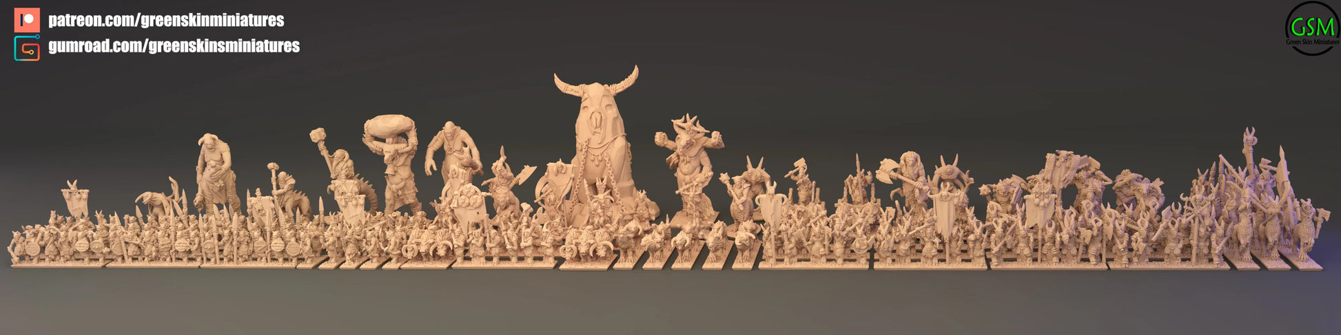 Beast Herd Army Bundle | Greenskin Miniatures 10mm Fantasy Wargaming Miniatures Role Playing Miniatures