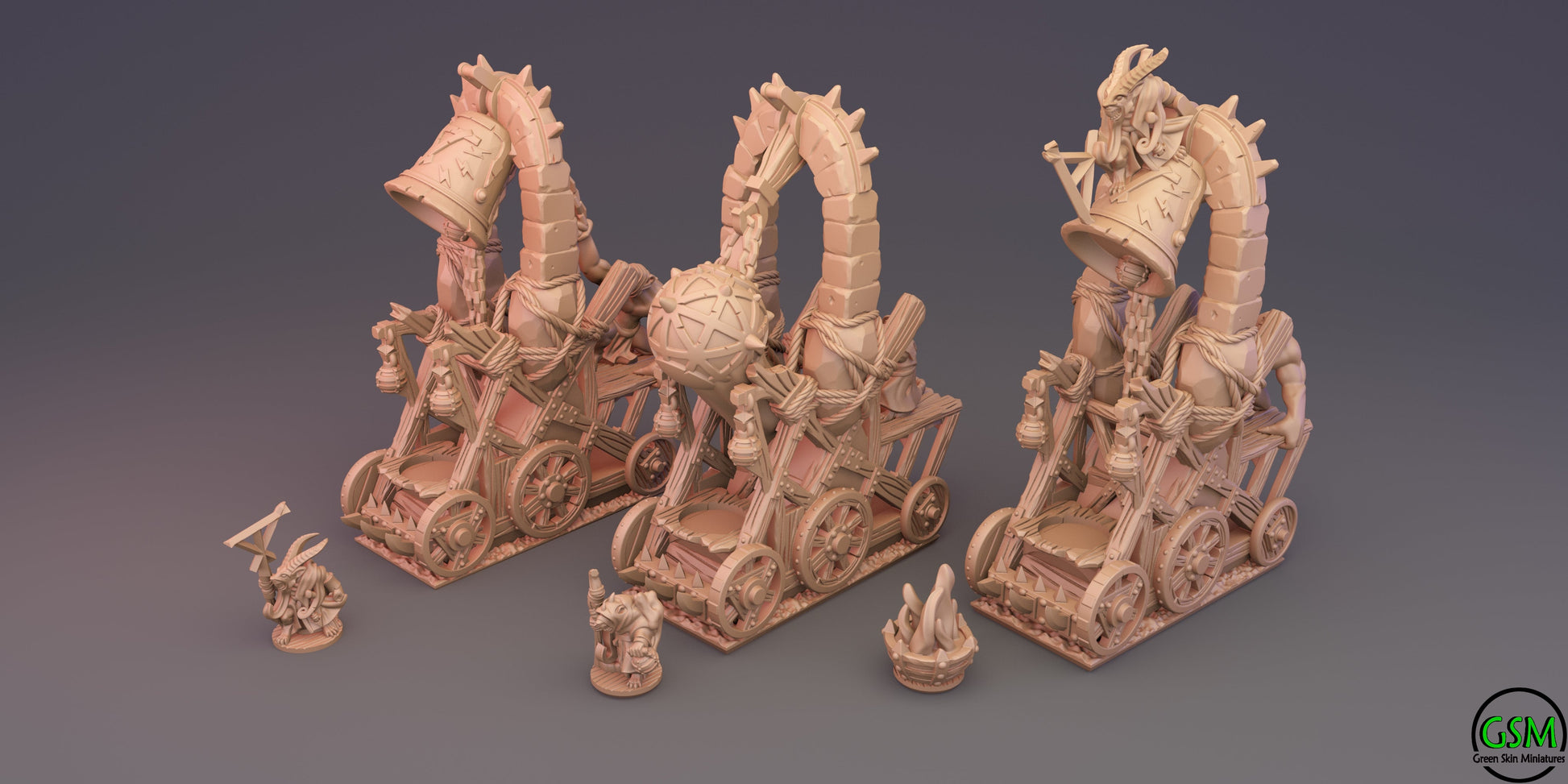 Ratmen Yelling Bell Unit | Greenskin Miniatures 10mm Fantasy Wargaming Miniatures Role Playing Miniatures