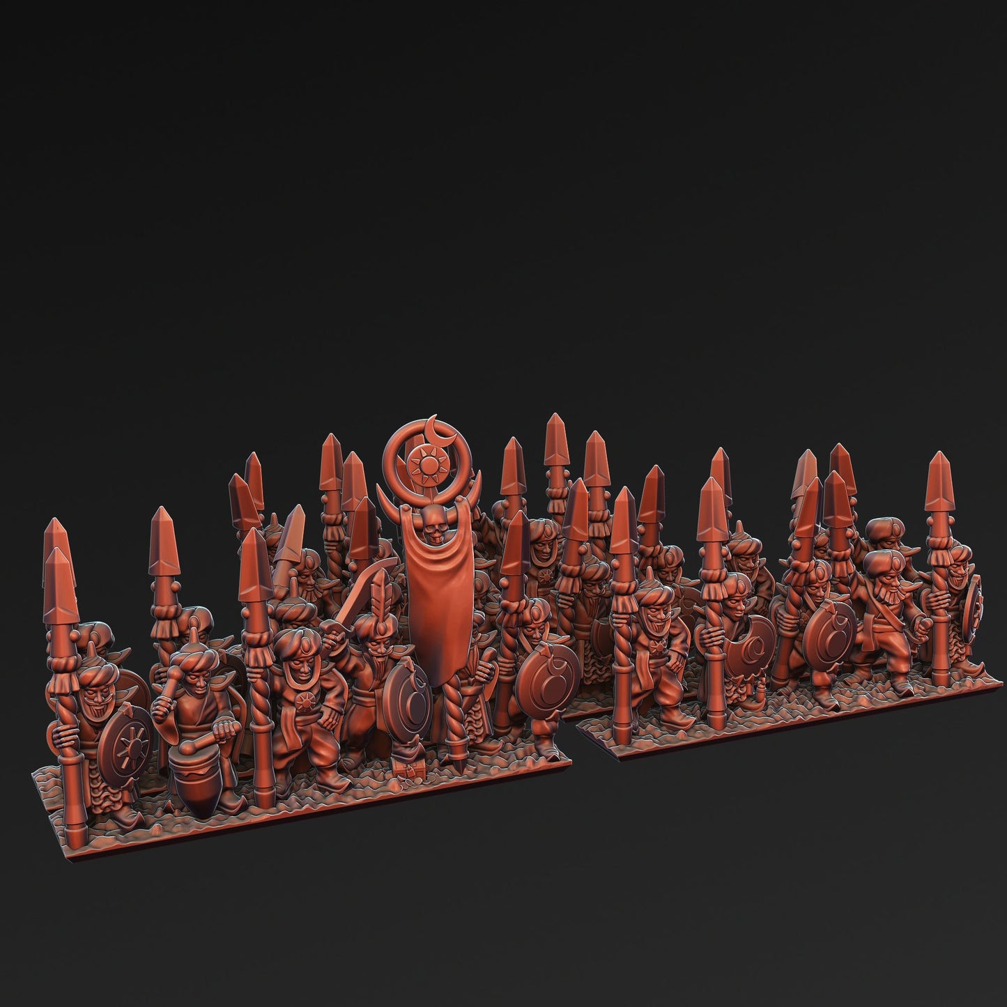 Araby Spears Unit | Greenskin Miniatures 10Mm Fantasy Wargaming Role Playing
