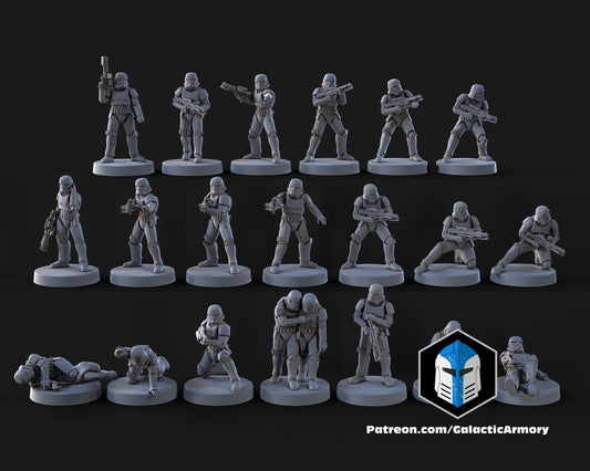 Regime Storm Troopers |Galactic Armory 32mm SCI-FI Wargaming Miniatures Role Playing Miniatures