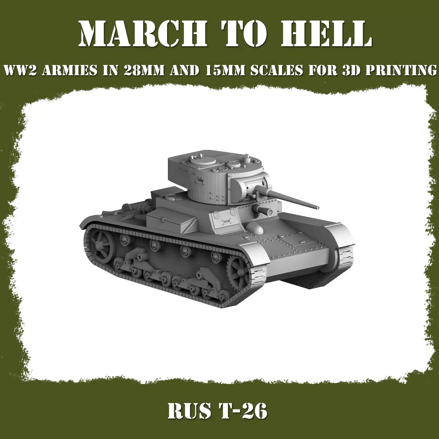 WW2 RED ARMY T26 | 3DBreed 15mm Wargaming Miniatures