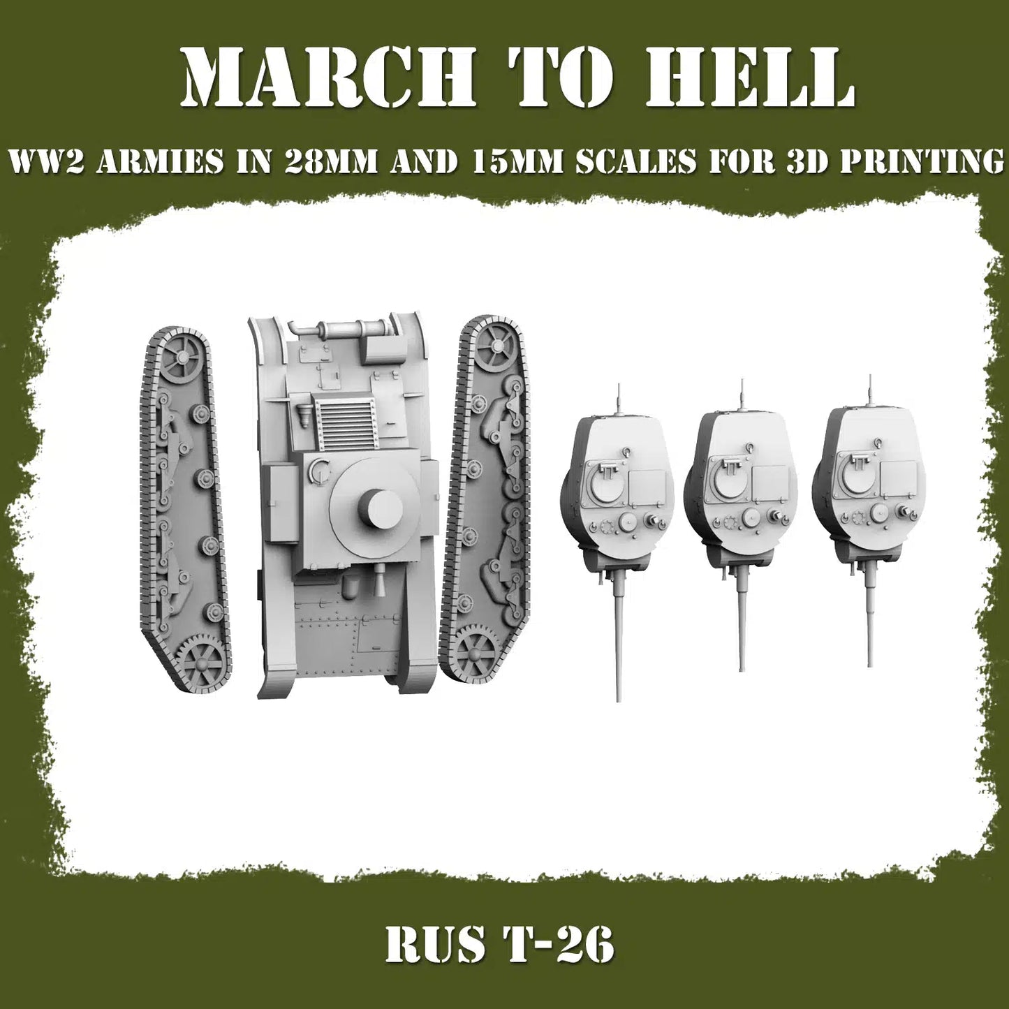 WW2 RED ARMY T26 | 3DBreed 15mm Wargaming Miniatures