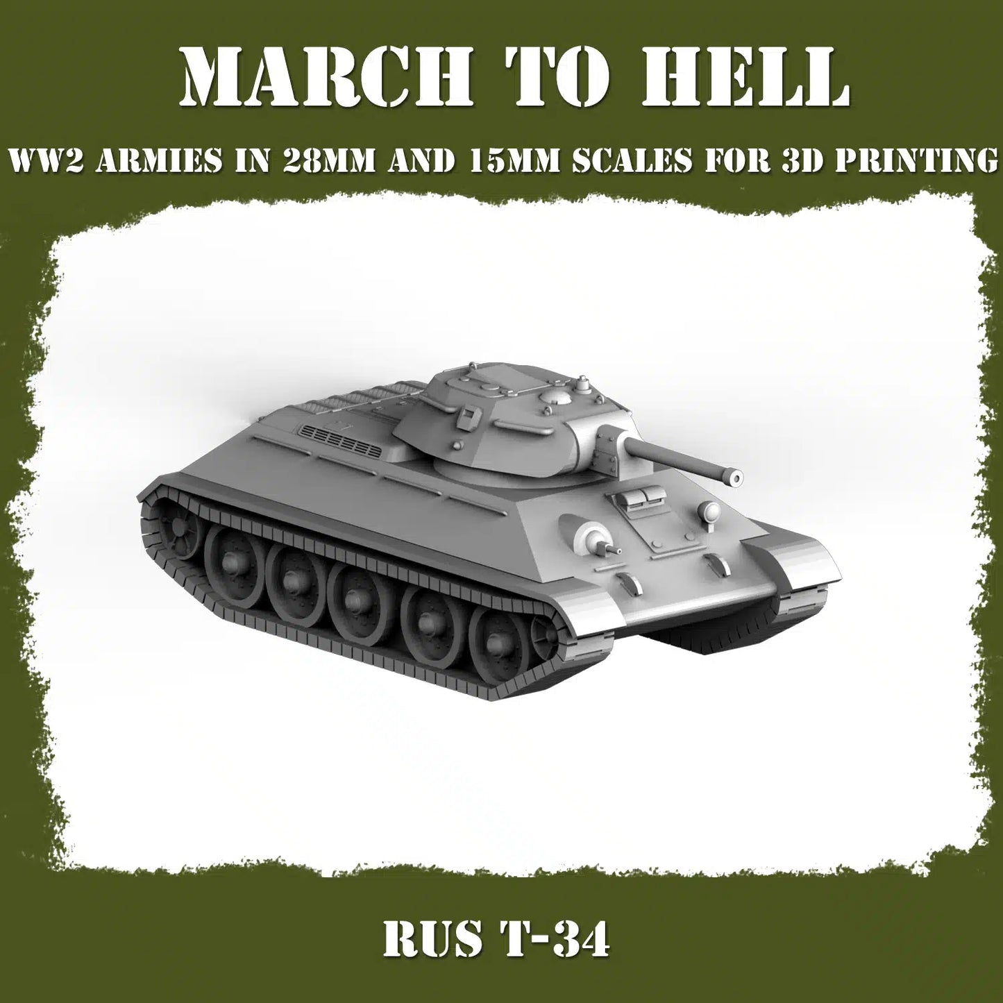 WW2 RED ARMY T34 | 3DBreed 15mm Wargaming Miniatures